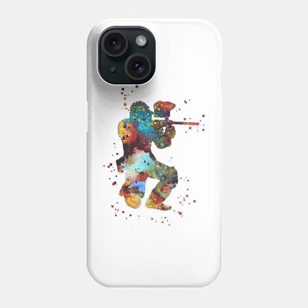 Paintball player Phone Case by RosaliArt