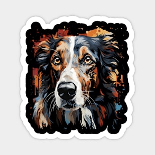 Patriotic Borzoi Magnet