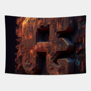 Computer pattern, epic, dark, nerd, with pattern, si-fi Tapestry