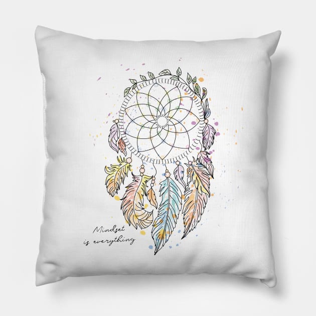 Mindset is Everything Pillow by AmazingArtMandi