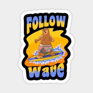 follow wave Magnet