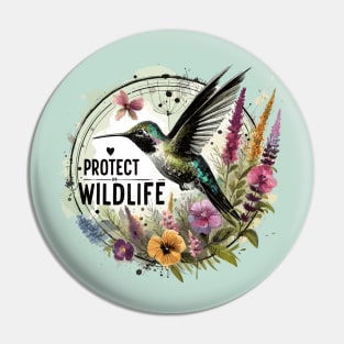 Hummingbird - Protect Wildlife Pin