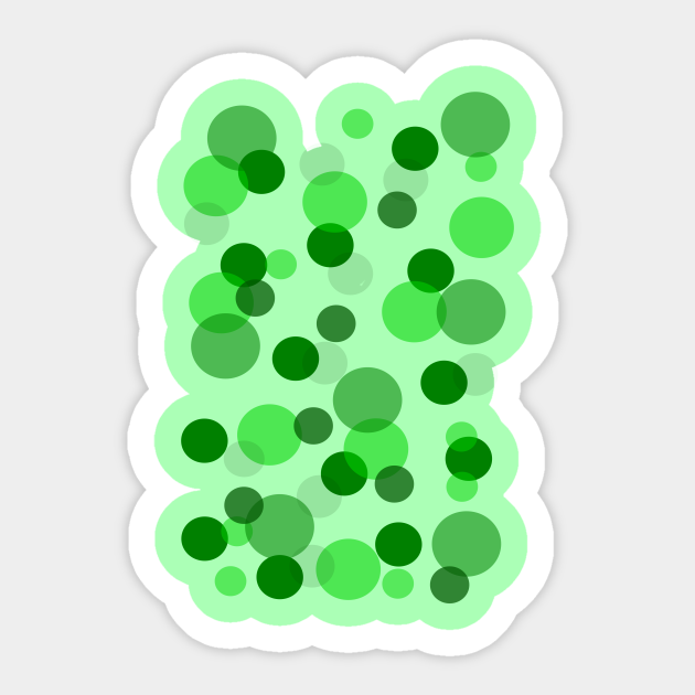 green spots dark green sticker teepublic