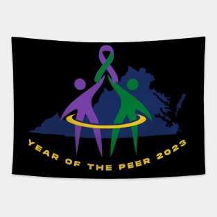 Year of the Peer Yellow Text Tapestry