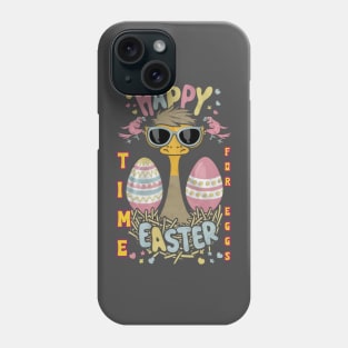 Easter Oasis: Happy Eggs in Yellow, Black, and Pink Phone Case