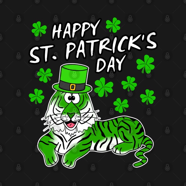 Happy St. Patrick’s Day 2022 Tiger Animal Lover by doodlerob