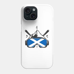 Scotland Ski Goggles Skiing Souvenir Phone Case