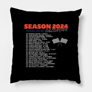 Formula 1 calendar 2024, season 2024 Pillow