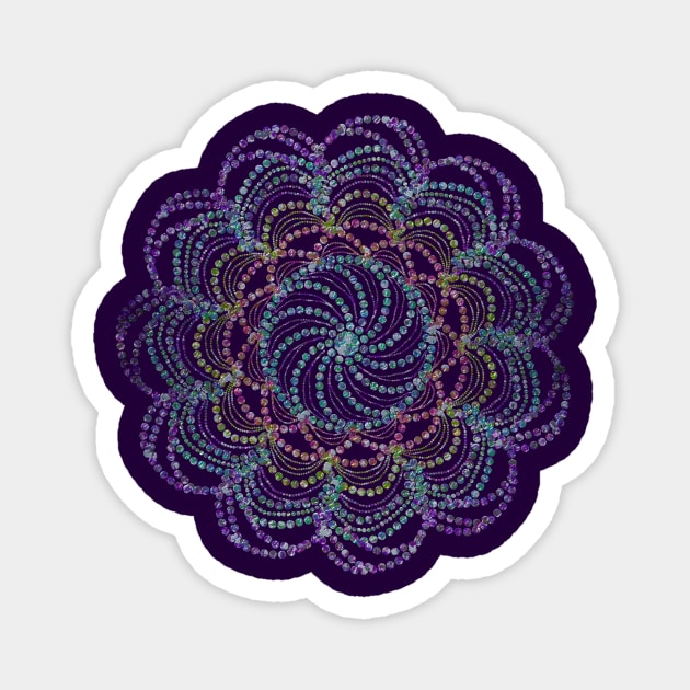 Glitter Chandelier Mandala Magnet by Jane Izzy Designs