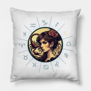 ZODIAC Scorpio - Astrological SCORPIO - SCORPIO - ZODIAC sign - Van Gogh style - 12 Pillow