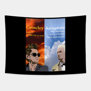Good Omens Crowley Tapestries Teepublic