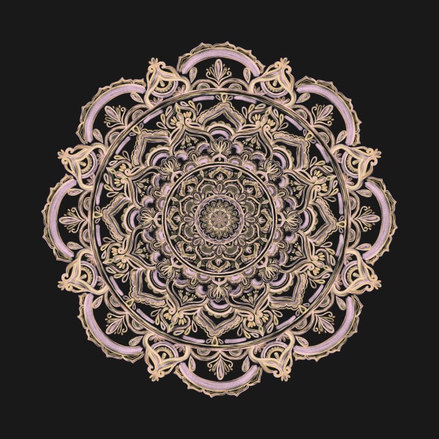 Pink and Peach Mandala by LFariaDesign