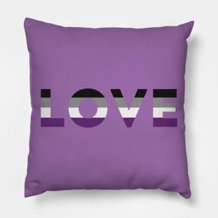 Asexual Pride Flag LOVE Pillow