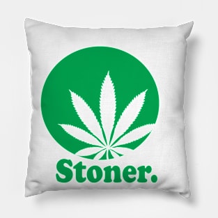 Stoner Pot Leaf Logo Pillow