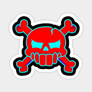 Crimson Skully Magnet