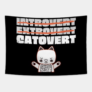 Introvert Extrovert Catovert Tapestry