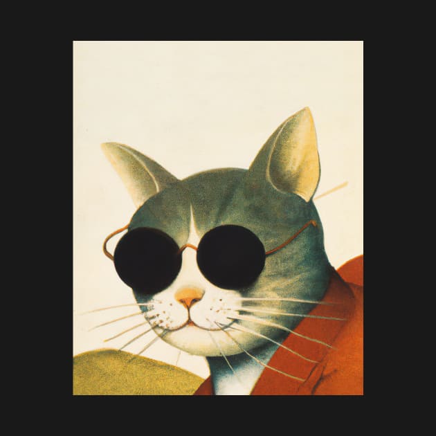 Japanese Ukiyo-e Cool Cat by Matwaaa