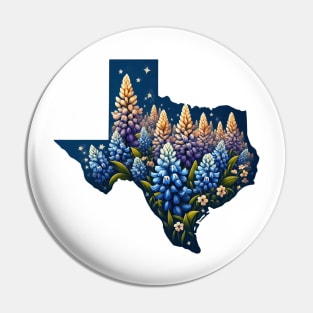 Texas Wildflowers - Texas Bluebonnets Pin