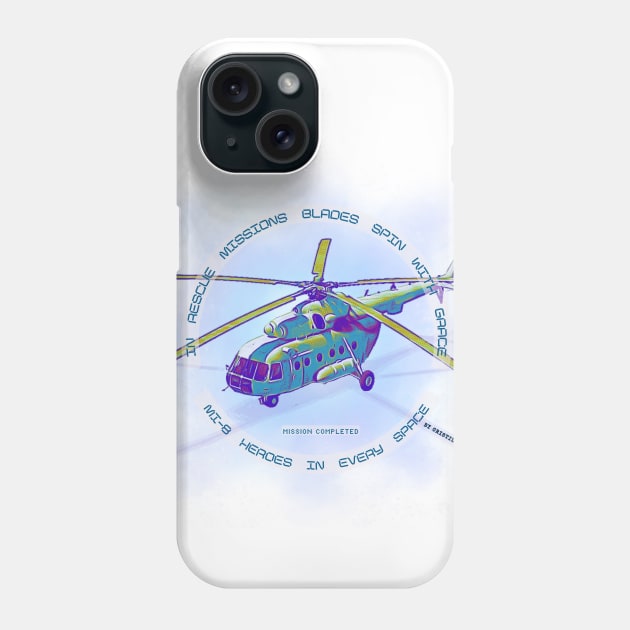 Helicopter Heroes - MI-8 pilots in rescue missions Phone Case by Cristilena Lefter