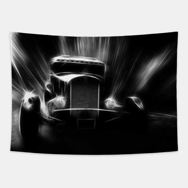 Hot Rod, black and white - 02 Tapestry by hottehue