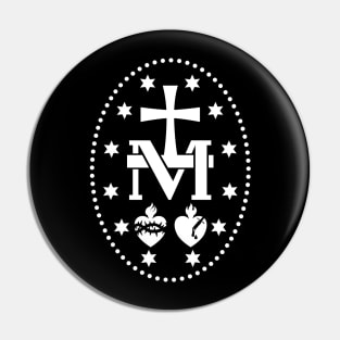 Virgin Mary Miraculous Medal Pin