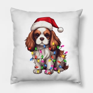 Christmas Cavalier King Charles Spaniel Pillow