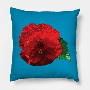 One Red Poppy Pillow