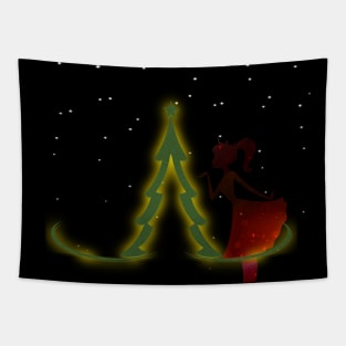 Barbie with Christmas Tree Tapestry