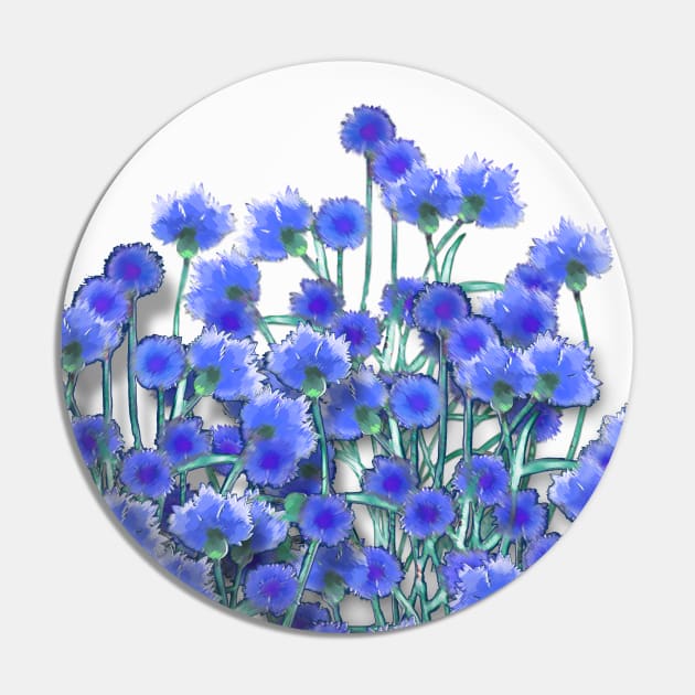 Cornflower in Blue Pin by Saleire