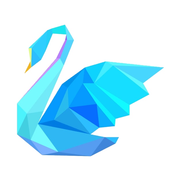 MINIMALIST POLYGON SWAN by itsyaboifabian