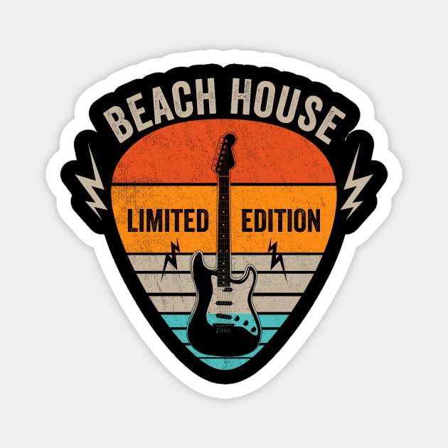 Vintage Beach Name Guitar Pick Limited Edition Birthday Magnet by Monster Mask