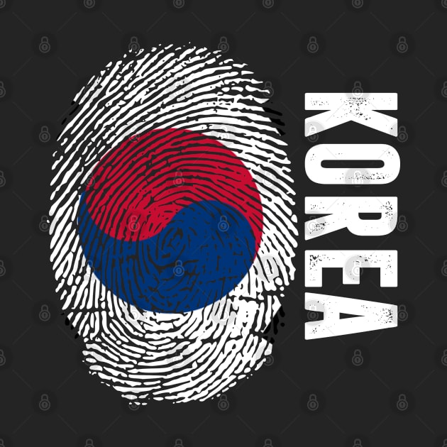 Korea Flag Fingerprint My Story DNA Korean by Your Culture & Merch