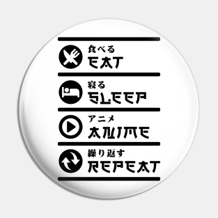 EAT SLEEP ANIME REPEAT Pin