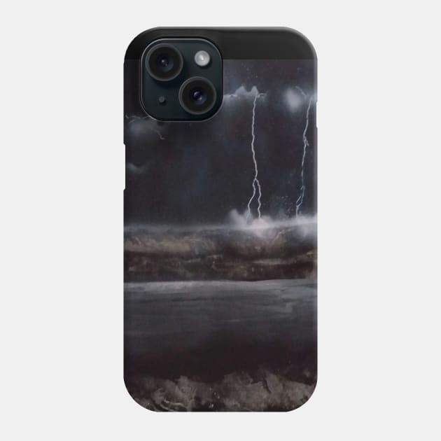 Striking lightning Phone Case by Edwardtiptonart