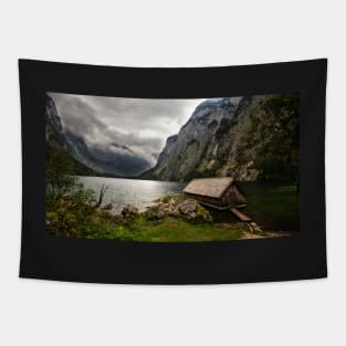 Boathouse at Obersee 1 Tapestry