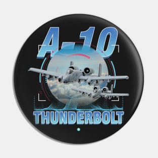 A10 Thunderbolt Close Air Support  Airforce Pilot Gift Modern Warbird Pin