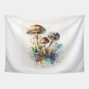 Watercolor mushrooms in the nature3 Tapestry