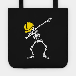 Dab skeleton dabbing construction worker  engineer Tote