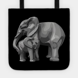Elephant Mama and Baby Tote