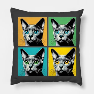 Korat Cat Pop Art - Cat Lovers Pillow