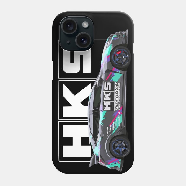 HKS Civic Type R Polished Metal Metaliic boost Phone Case by cowtown_cowboy