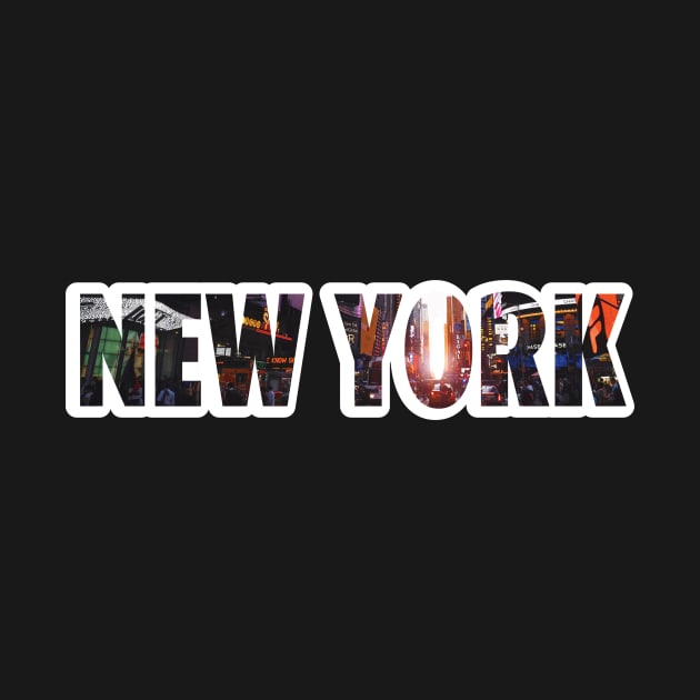 New York city walk typography letters NY city by ivaostrogonac