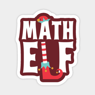 Math Elf Math Teacher Christmas Magnet