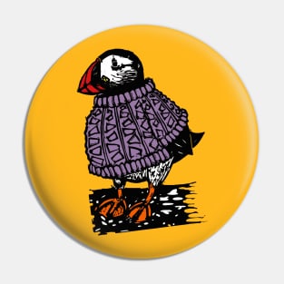 Bejumpered Puffin Pin