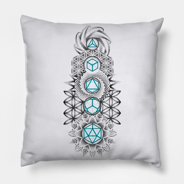 Geometry of life Pillow by Rachellily