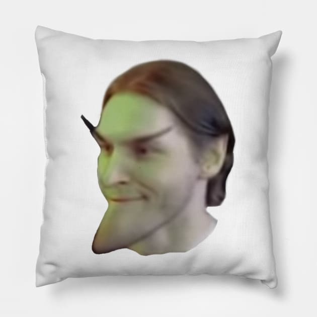 Greedy Grinner Pillow by zuckening