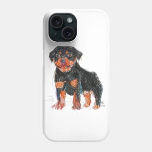 Cute Rottie Design Phone Case