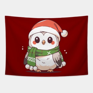 Little Owl Christmas Tapestry