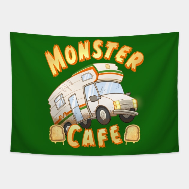 Monster Cafe Logo Tapestry by BardRockCafe