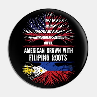 American Grown with Philippine Roots USA Flag Pin